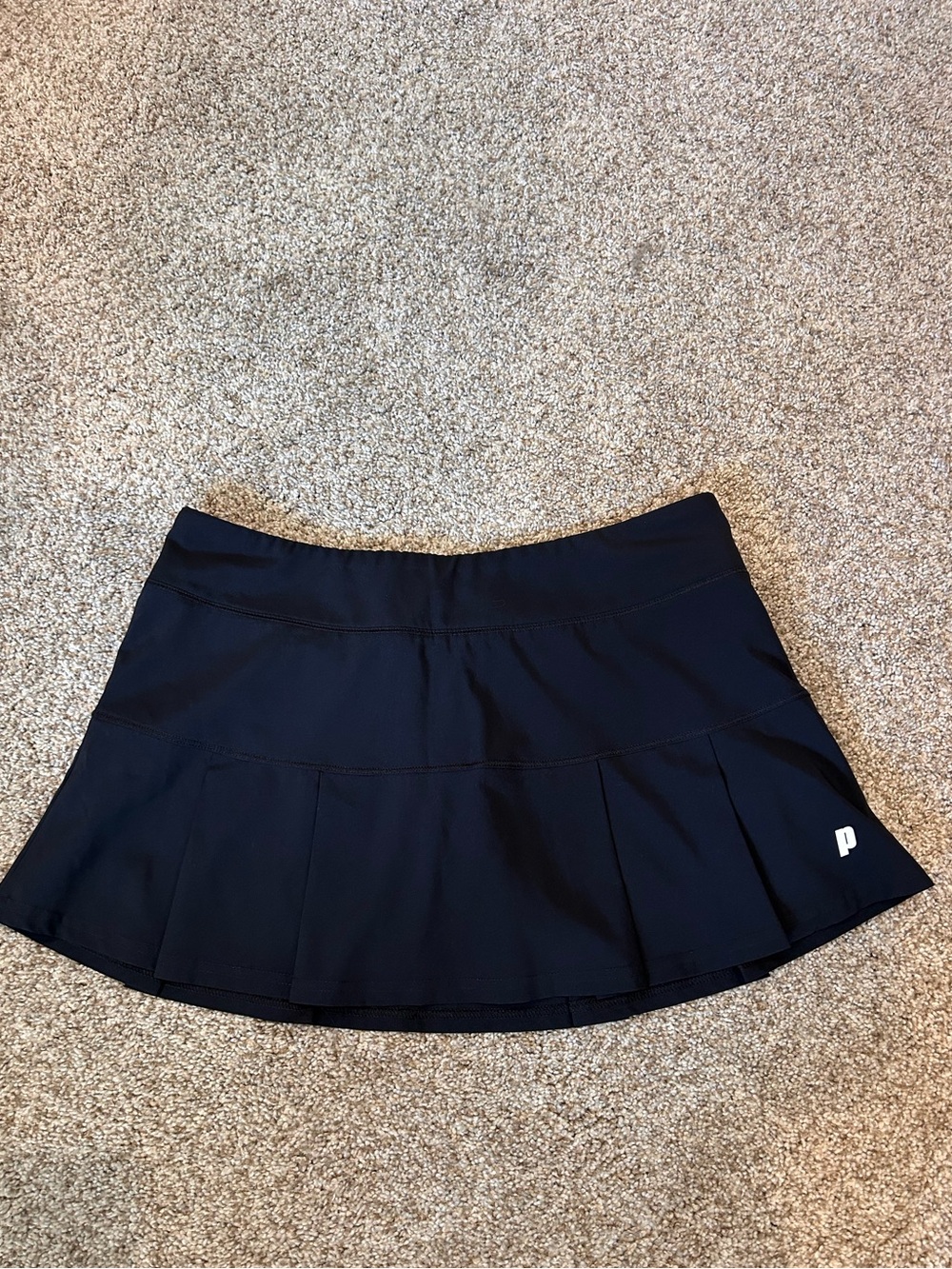 Prince Black Pleated Tennis Skirt w Built in Shorts. SZ M. EUC.  Pickleball.